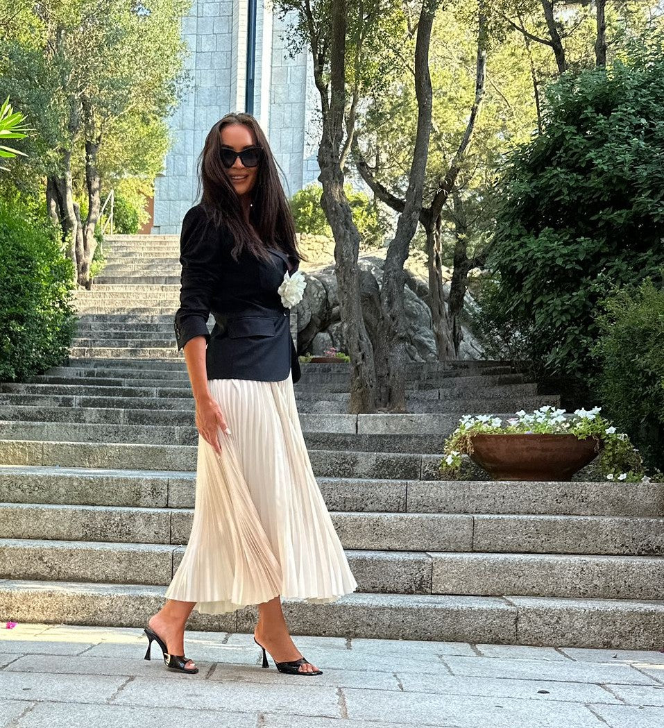 Pleated Midi Skirt