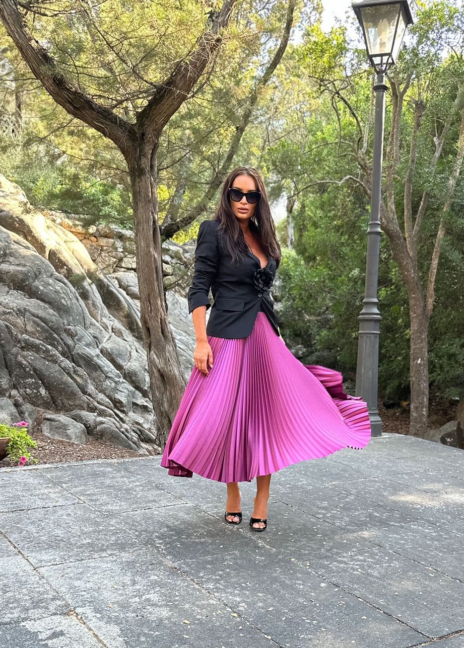 Pleated Midi Skirt